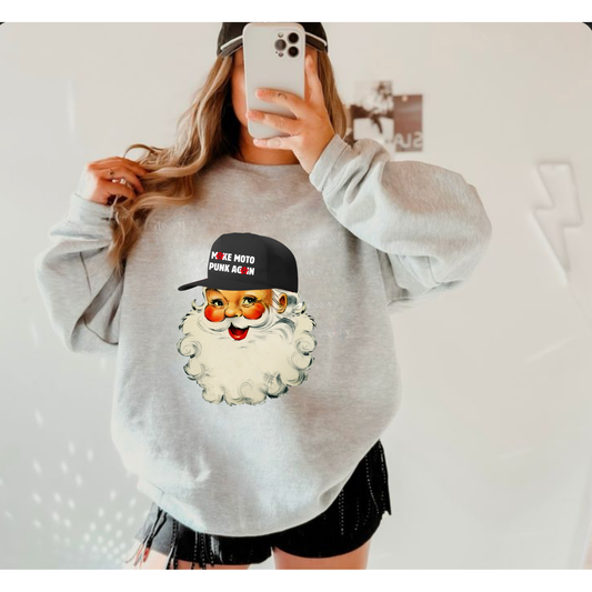 Santa Make Moto Punk Again Crewneck
